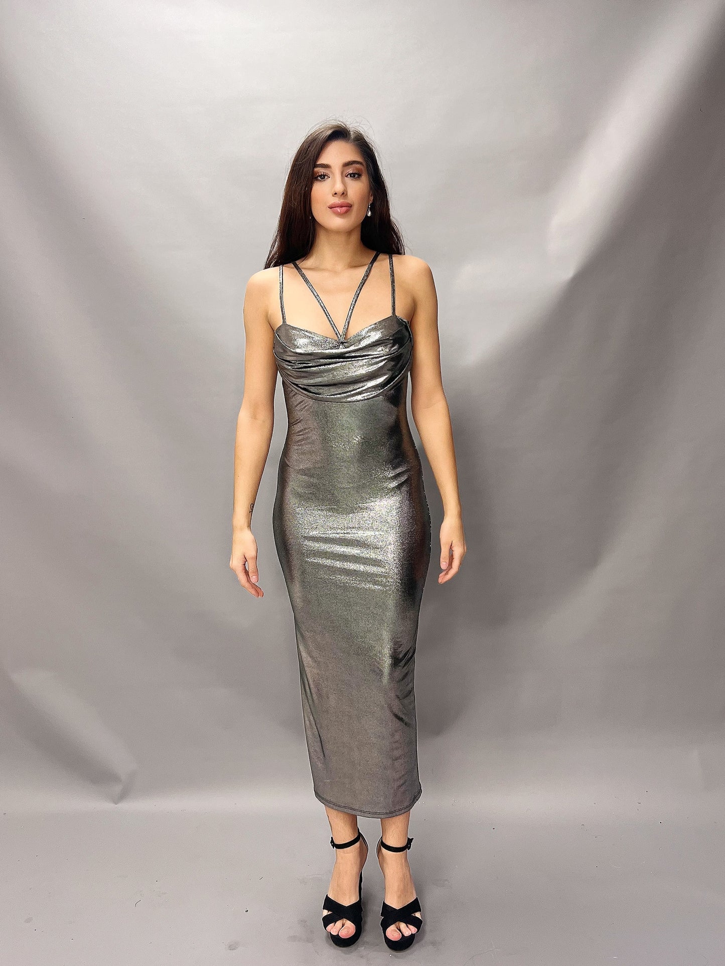 Cleo metallic dress